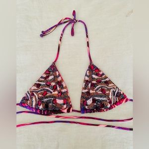 Victoria’s Secret Beaded Triangle Bikini Top